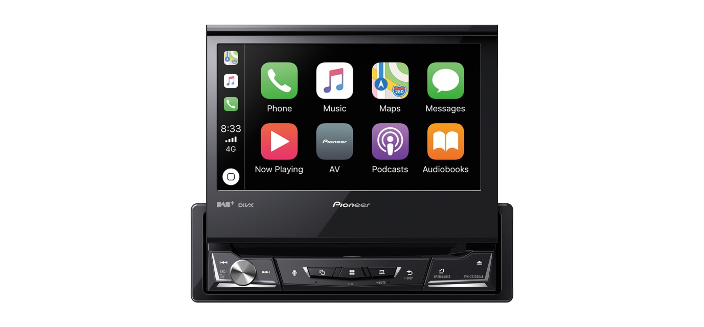 Pioneer AVH-Z7200DAB, bilstereo med 7" skärm, Apple CarPlay och Android Auto