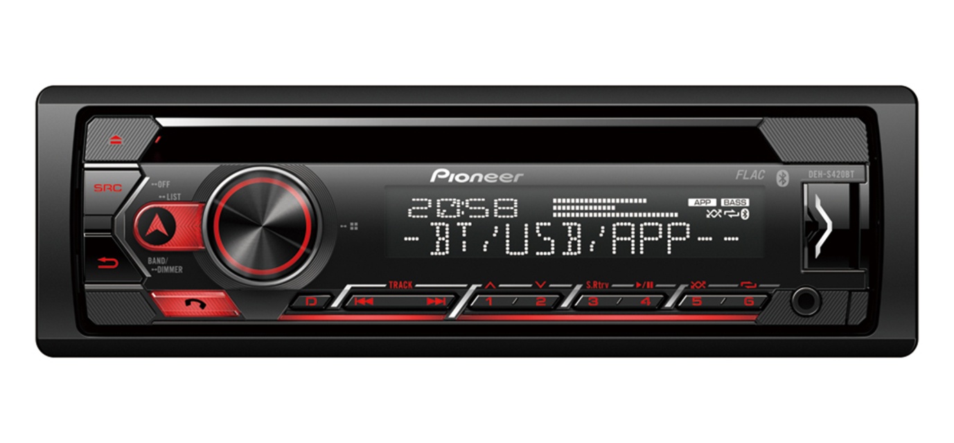 Pioneer DEH-S420BT, bilstereo med Bluetooth, AUX och USB