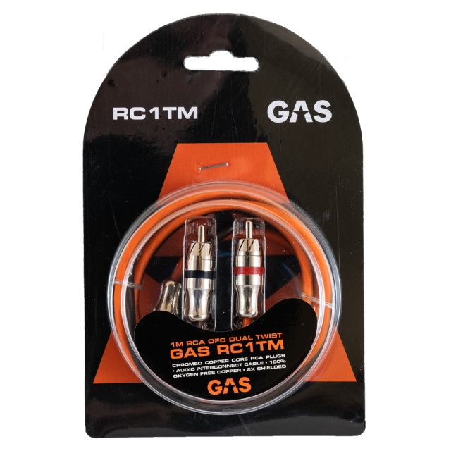 GAS RC1TM dubbelskärmad RCA-kabel, 1 meter