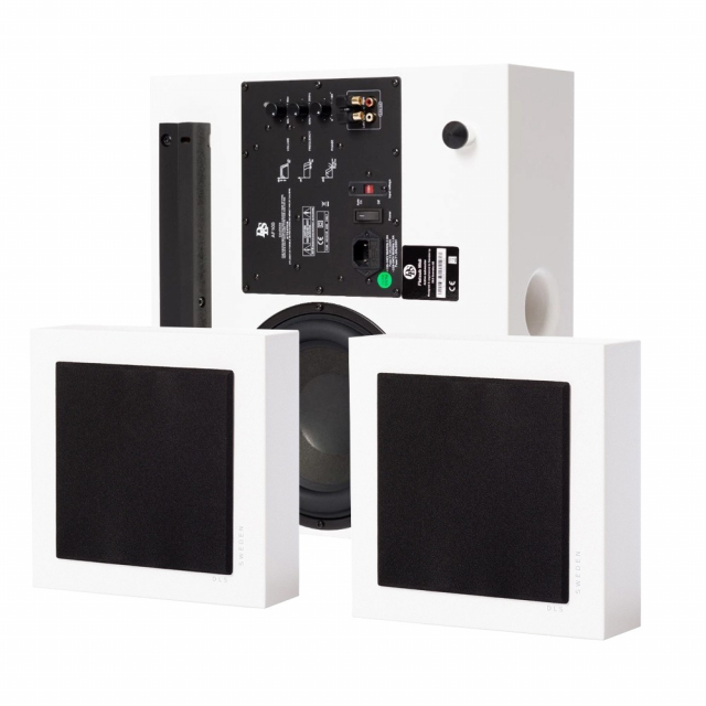 DLS Flatbox Mini On-Wall 2.1 högtalarpaket, vit