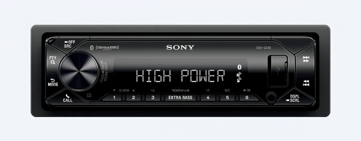 Sony DSX-GS80, bilstereo med Bluetooth och 3 par 5V lågnivåutgångar i gruppen Bilstereo / Bilstereo enkeldin hos CD Bilradio (120DSXGS80)