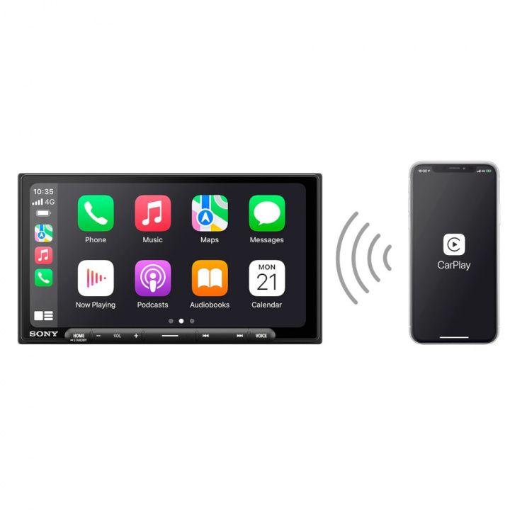 Sony XAV-AX6050, bilstereo med trådlös CarPlay och Android Auto i gruppen Bilstereo / Bilstereo dubbeldin hos CD Bilradio (120XAVAX6050)