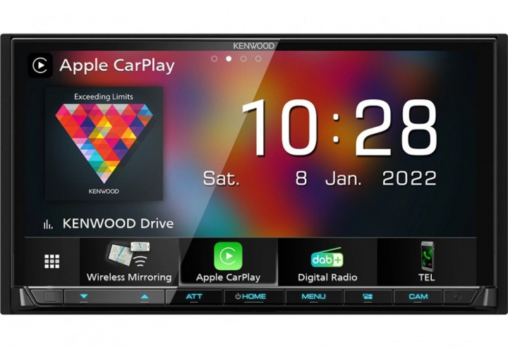 Kenwood DMX8021DABS, bilstereo med DAB+, trådlös CarPlay & Android Auto i gruppen Bilstereo / Bilstereo dubbeldin hos CD Bilradio (121DMX8021DABS)