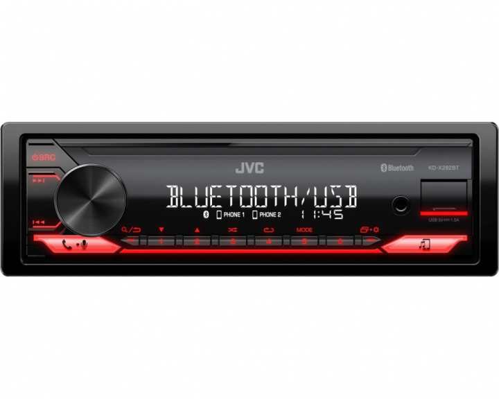 JVC KD-X282BT, bilstereo med Bluetooth och kort chassi i gruppen Kampanjer / Lönefest hos CD Bilradio (130KDX282BT)