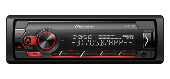 Pioneer MVH-S320BT, bilstereo med Bluetooth, USB och AUX i gruppen Bilstereo / Bilstereo enkeldin hos CD Bilradio (135MVHS320BT)