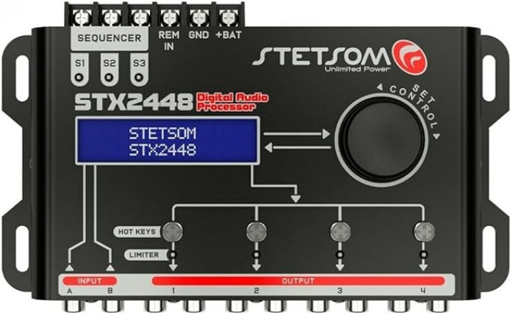 STETSOM STX2448, DSP 4-kanaler i gruppen Slutsteg / Ljudprocessorer hos CD Bilradio (160STX2448)