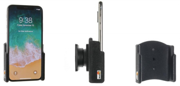 Brodit Flockad Passiv hållare med kulled iPhone X (utan skal) i gruppen Smartphone i bil / Mobilhållare hos CD Bilradio (240511997)