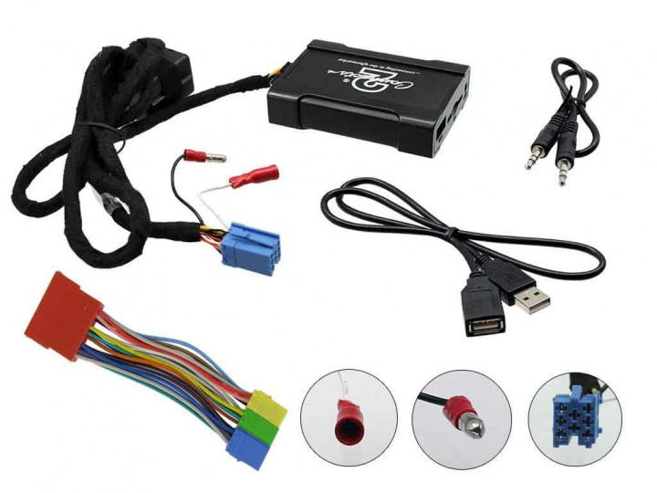 USB/AUX och SD-korts adapter till AUDI 1997-2006 med Mini ISO i gruppen Modellanpassat / Audi / Audi TT / Audi TT 1996-2006 hos CD Bilradio (701CTAADUSB003)