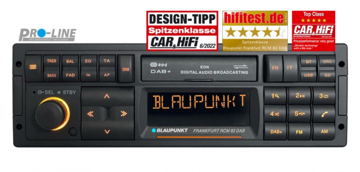 Blaupunkt Frankfurt RCM 82 DAB, retro bilstereo med Bluetooth och DAB i gruppen Bilstereo / Bilstereo enkeldin hos CD Bilradio (872RCM82DAB)