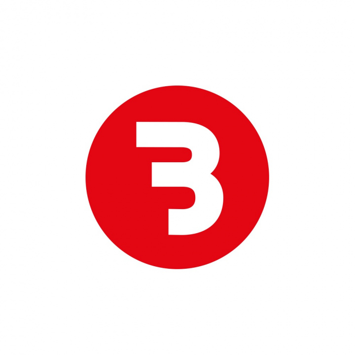 Bass Habit B-klistermärke 7x7cm, röd och vit i gruppen Tillbehör / Övrigt / Dekaler / Reklam mm, hos CD Bilradio (899BROUNDFR)