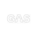 GAS-klistermärke 16x5.5cm, vit