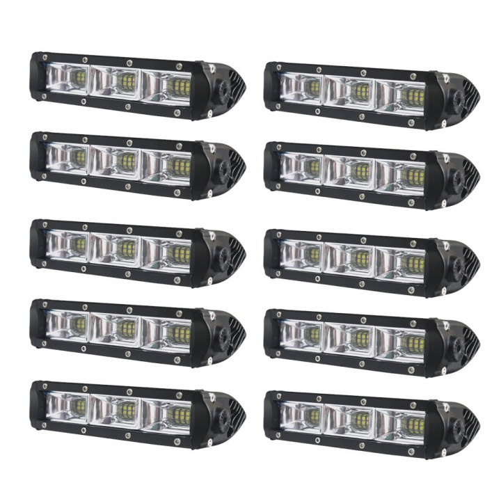 10-pack Nizled LED back-/arbetsljus, 27W, arbetsljuspaket i gruppen LED-Belysning / Ljuskit & paket hos CD Bilradio (SETB27RFX10)