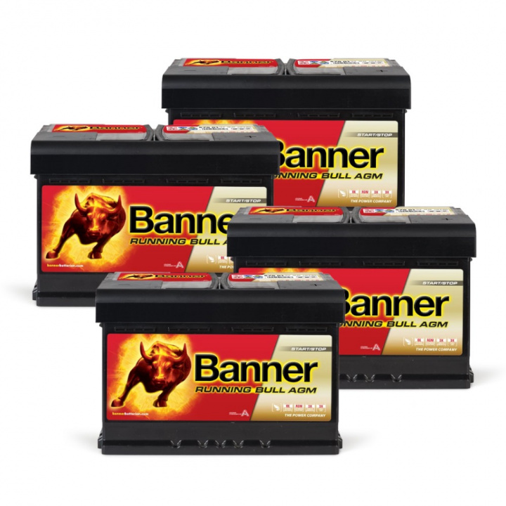 Batteripaket, 4 stycken Banner 70Ah AGM i gruppen Kampanjer / Påsk-kampanj hos CD Bilradio (SETBANNER70X4)