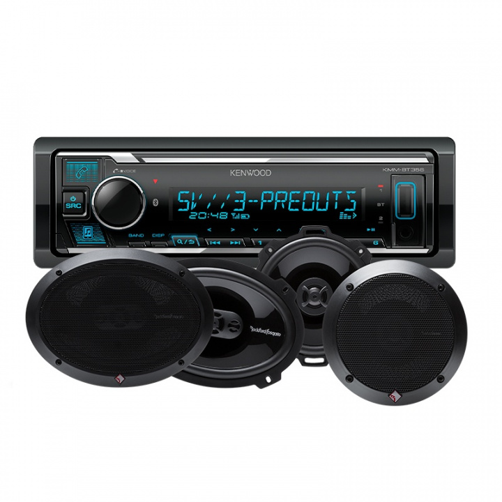 Kenwood KMM-BT358 & 2par Rockford Fosgate PUNCH-högtalare i gruppen Paketerbjudanden / Bilstereopaket med högtalare hos CD Bilradio (SETKMM356PUNCH)