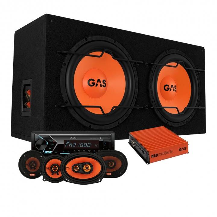 GAS MAD B1-212 med GMA152, MAD X1-högtalare & slutsteg i gruppen Paketerbjudanden / Högtalarpaket hos CD Bilradio (SETMADB1212PKT9)