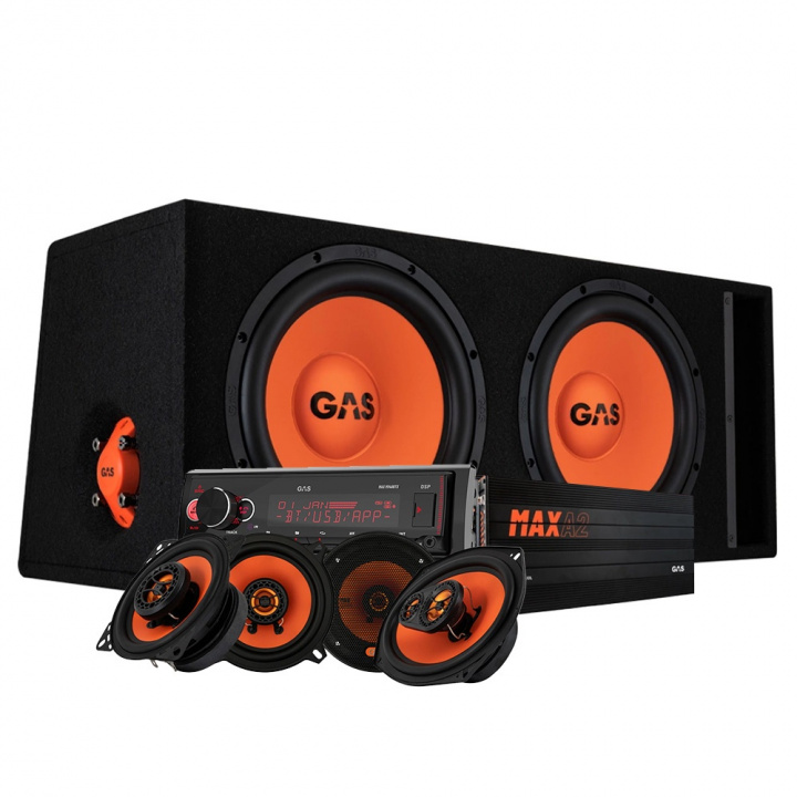 GAS MAD B2-212 med slutsteg, MAX M140-BTX & MAD X1-högtalare, helhetspaket i gruppen Paketerbjudanden / Helhetspaket hos CD Bilradio (SETMADB2212PKT10)