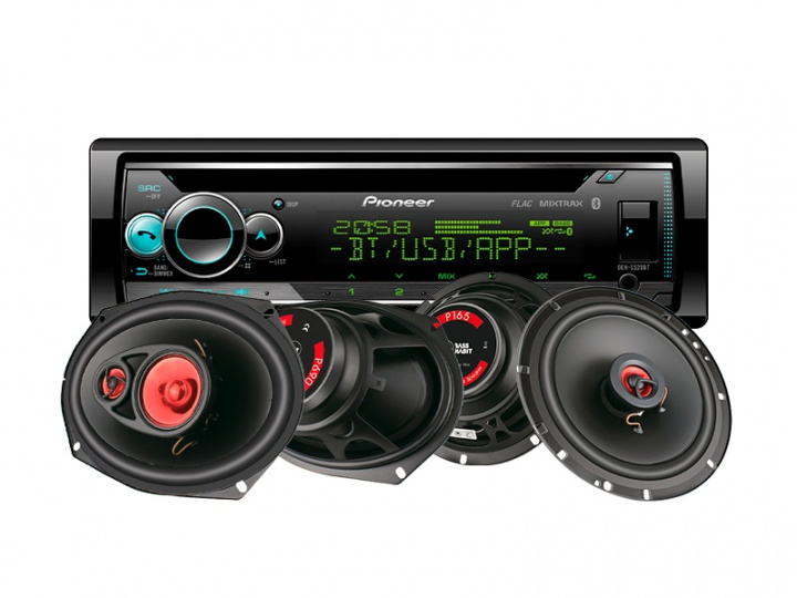Pioneer MVH-S520BT & 2par Bass Habit Play-högtalare i gruppen Paketerbjudanden / Bilstereopaket med högtalare hos CD Bilradio (SETMVHS520BHPLAY)