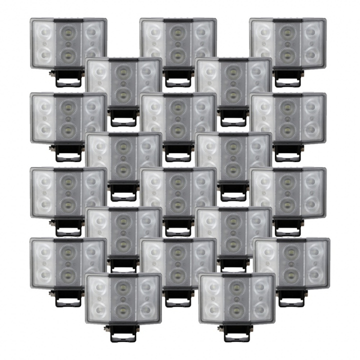 20-pack NIZLED W60 Vinklad arbetsbelysning 60W (5600 lumen), arbetsljuspaket i gruppen LED-Belysning / Ljuskit & paket hos CD Bilradio (SETW60RFAX20)